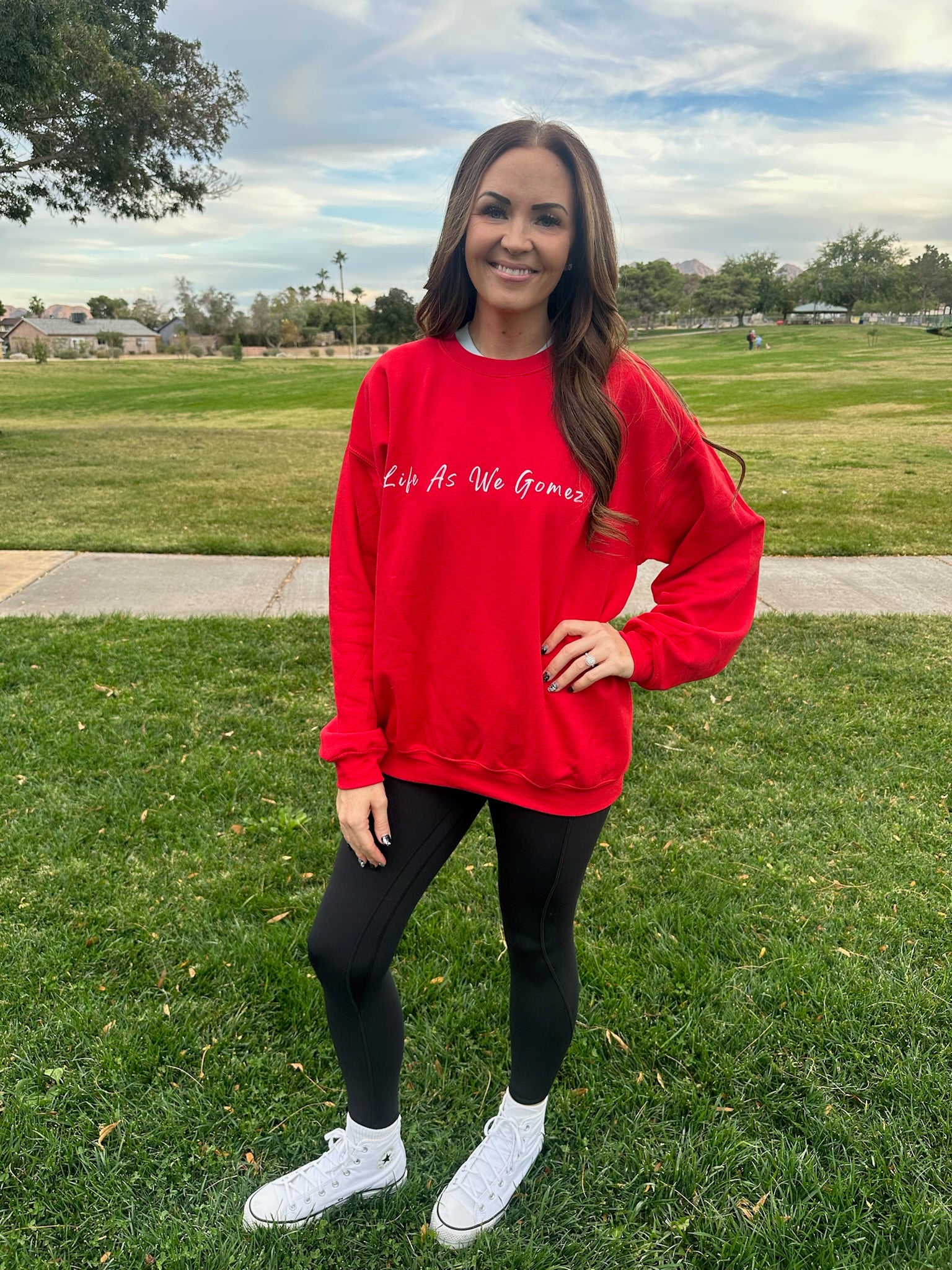 Holiday Life As We Gomez Adult Crewneck Sweatshirt