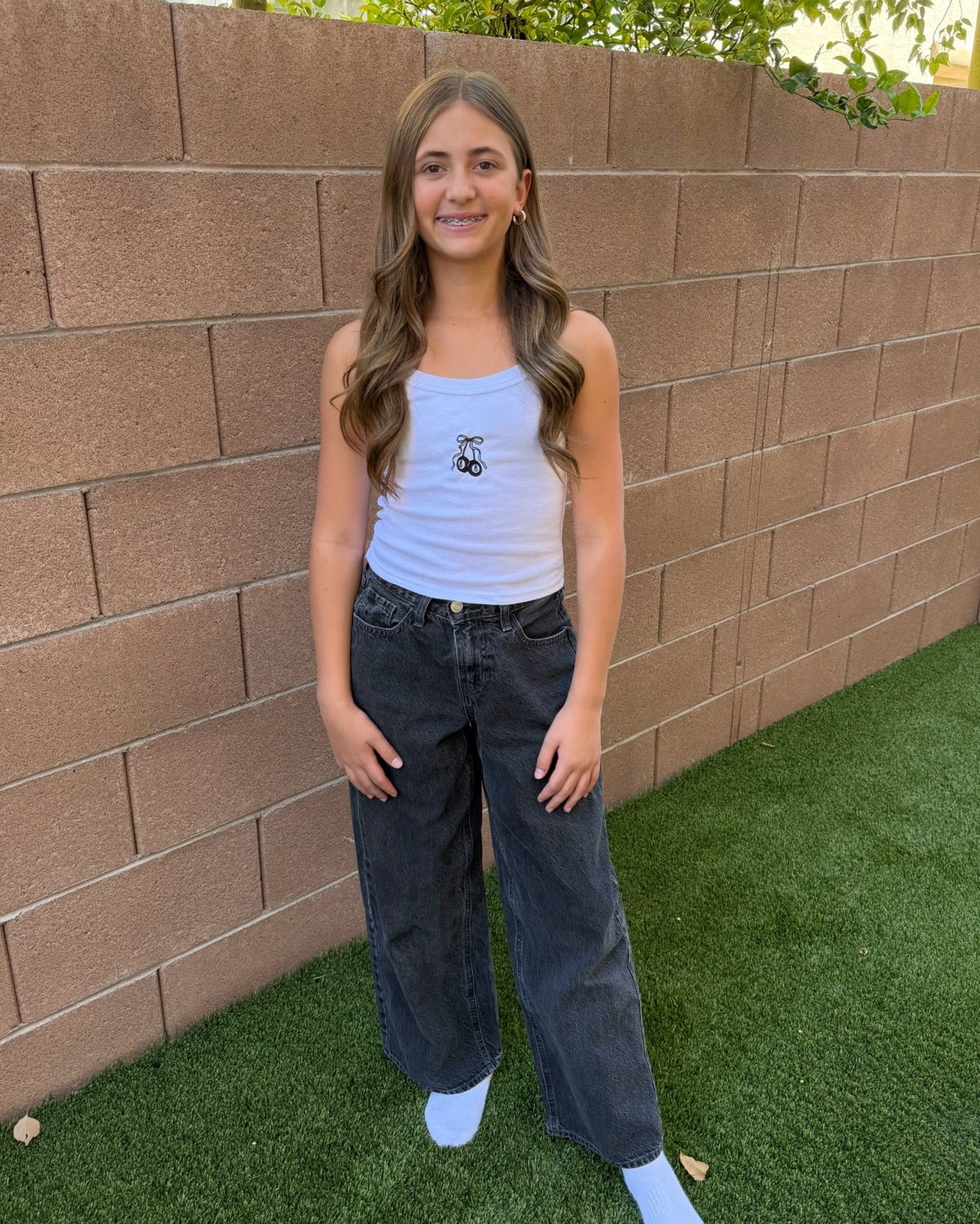 Women’s Embroidered Lucky 8 Bow Tank