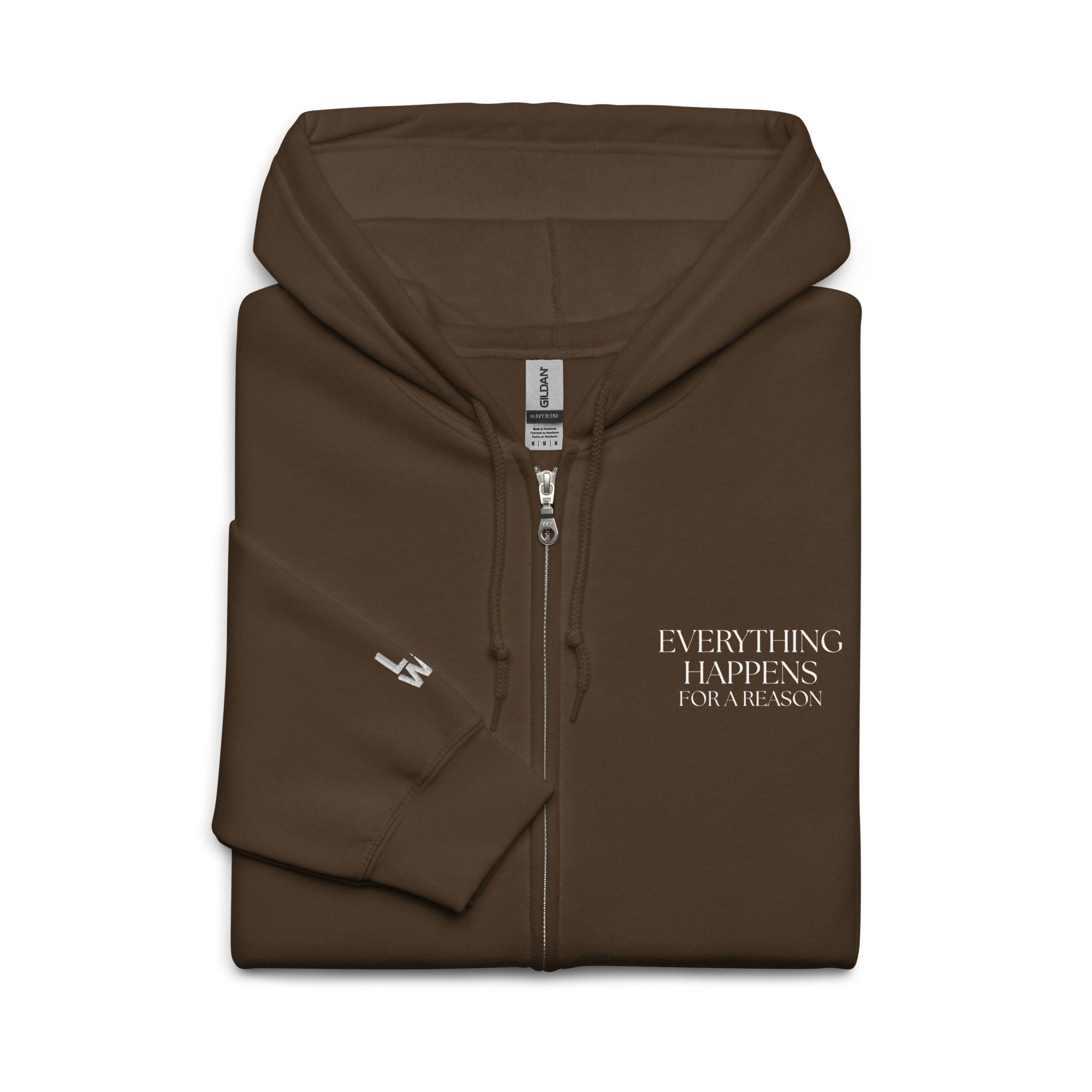 Adult Script EHFAR Zip-Up Hoodie - White