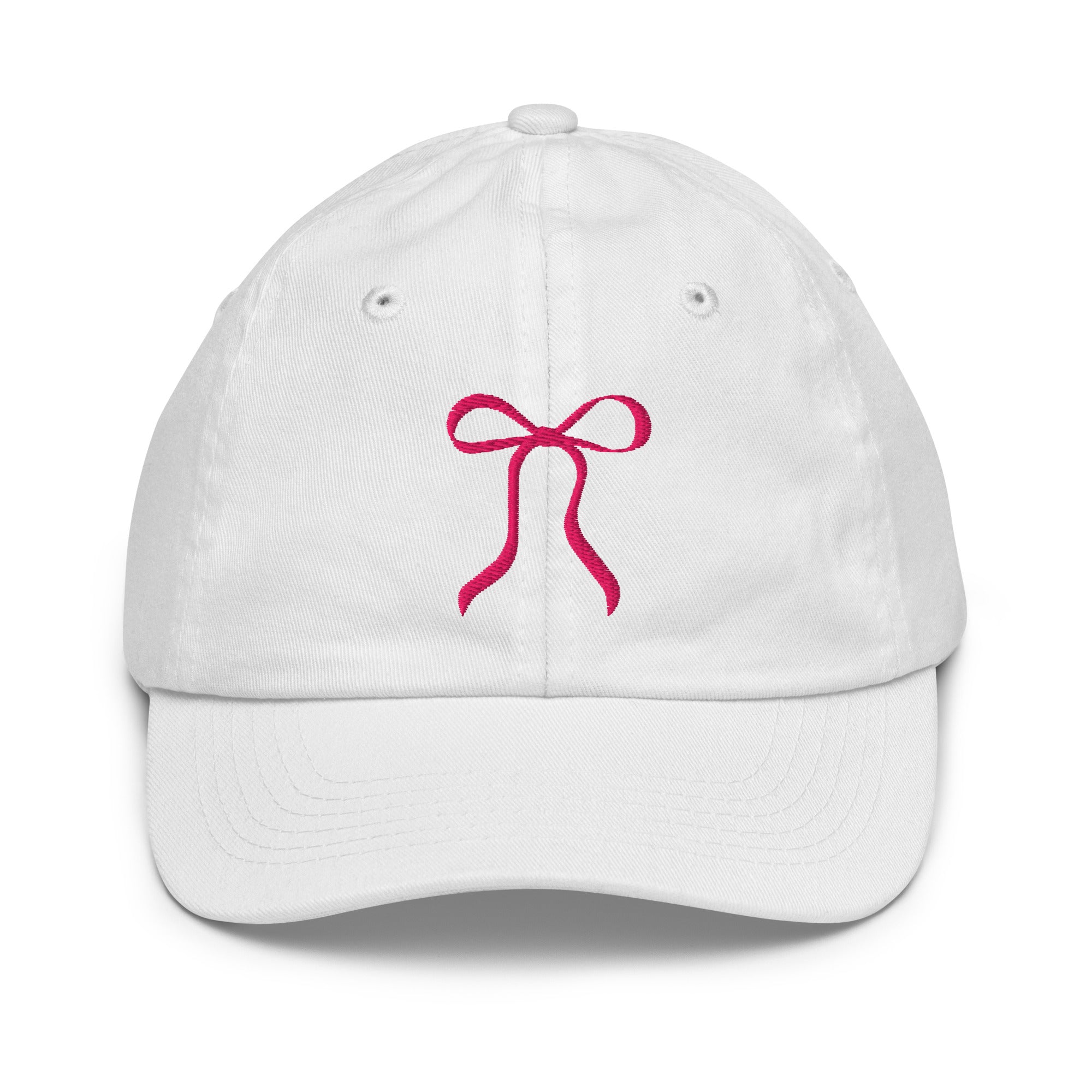 Kids' Embroidered Bow Baseball Hat - Pink